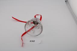 NIB Waterford Cut Crystal 2000 Y2K Millennium Bell Christmas Ornament Germany