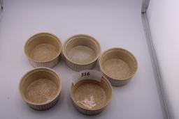 5 Double Phoenix Ironstone Ramekins