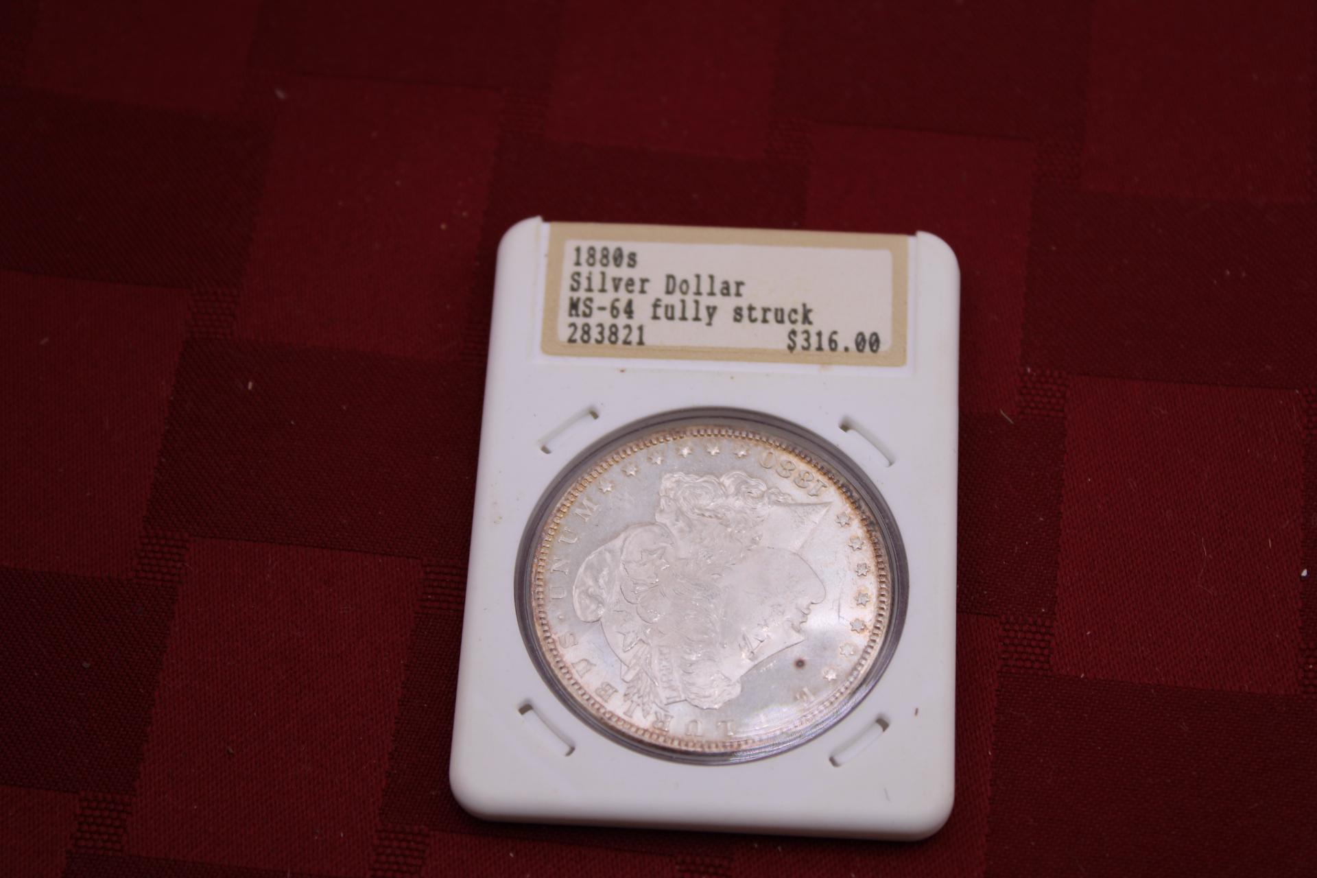 1880s, Fully Struck, Silver Dollar. MS-64