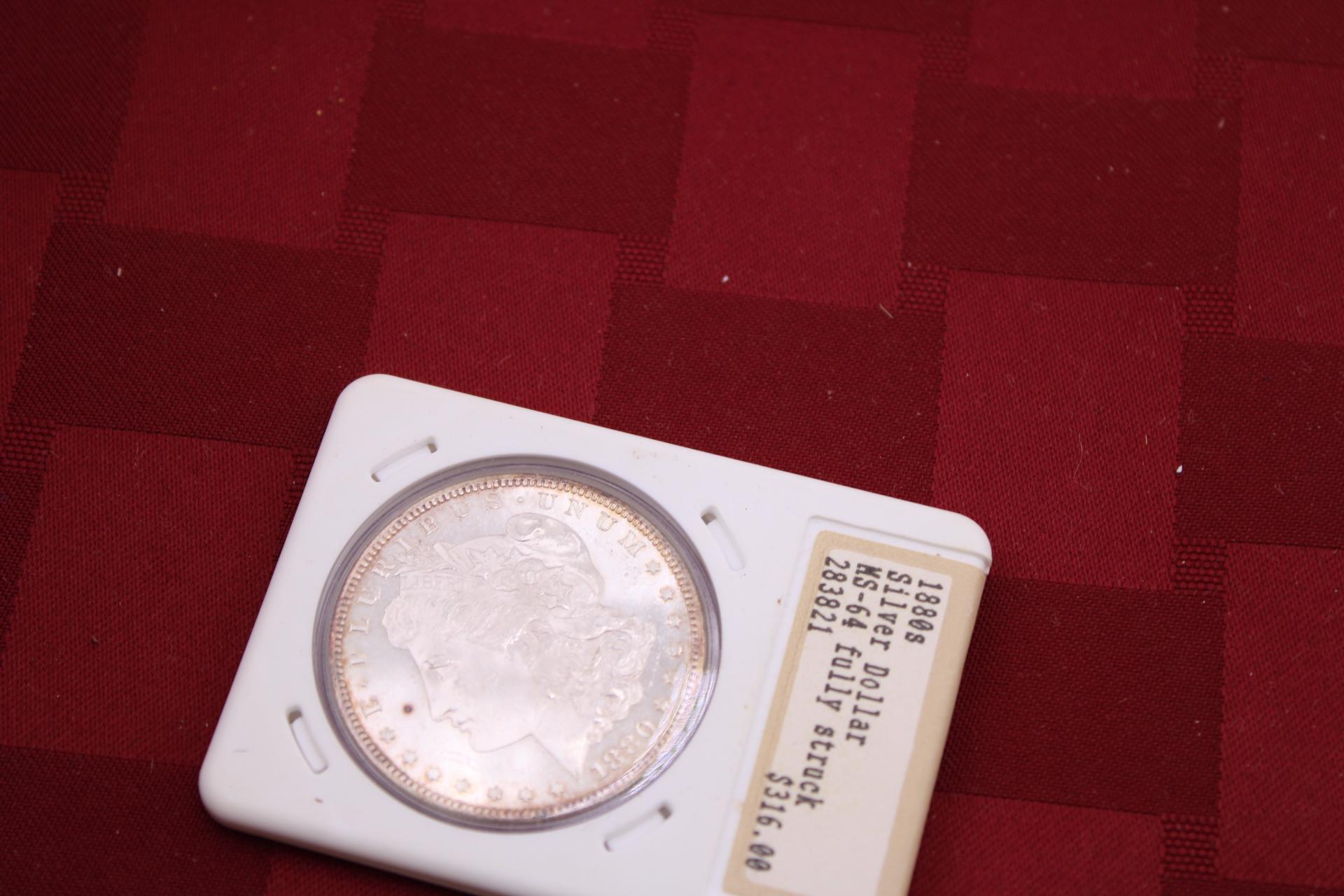 1880s, Fully Struck, Silver Dollar. MS-64