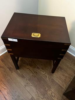 Mahogony and Brass Silverware Chest