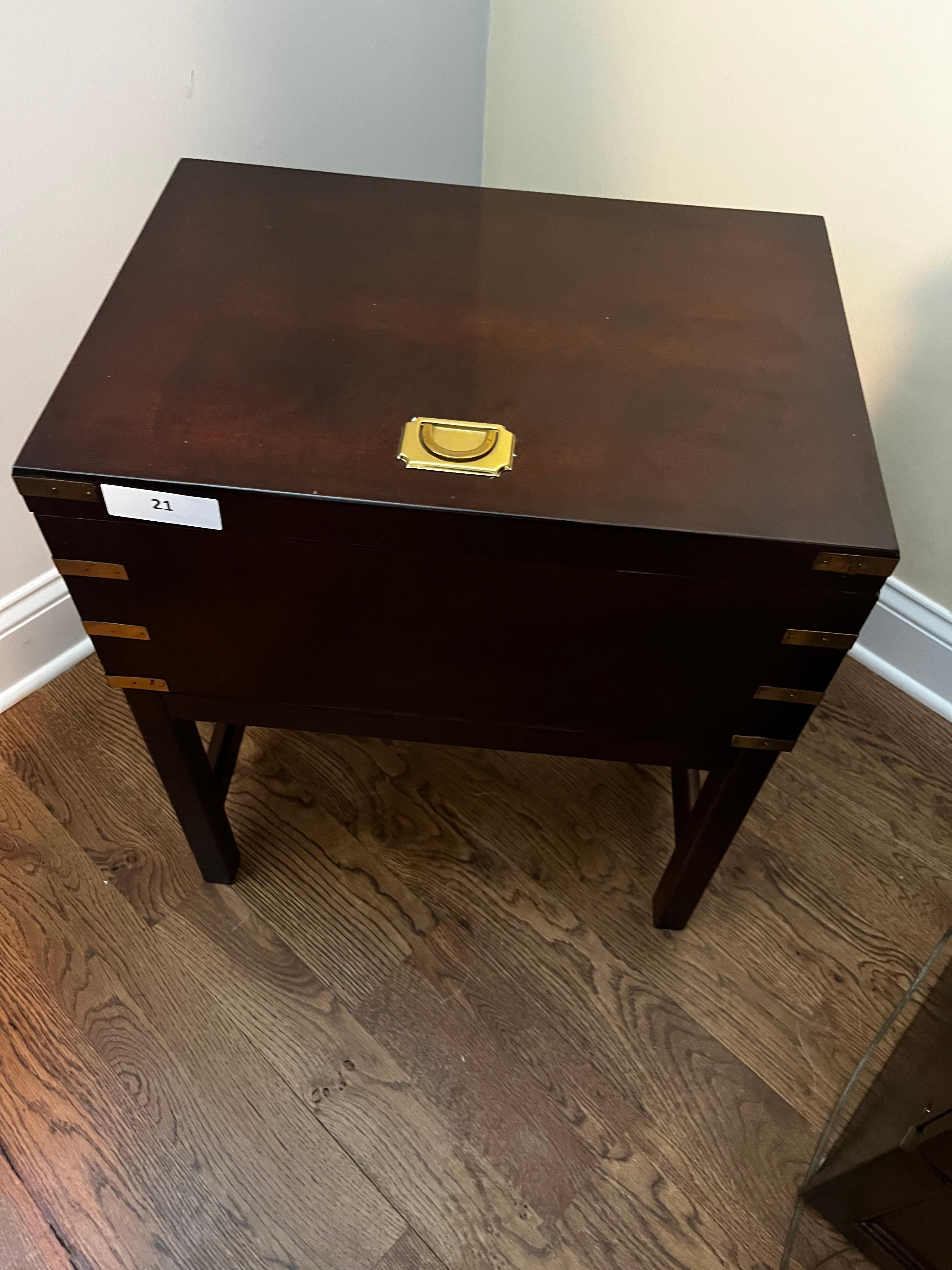 Mahogony and Brass Silverware Chest