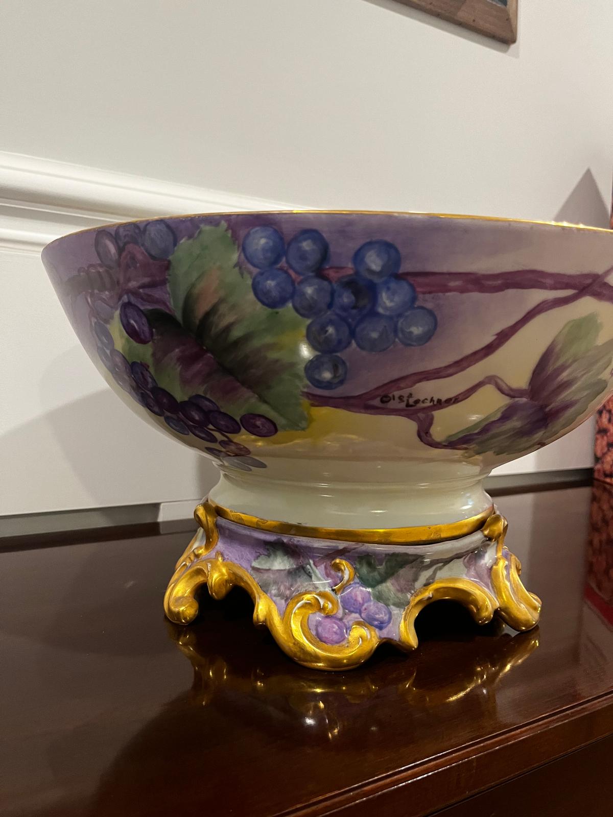 Large Limoge Punch Bowl. Olga Lechner