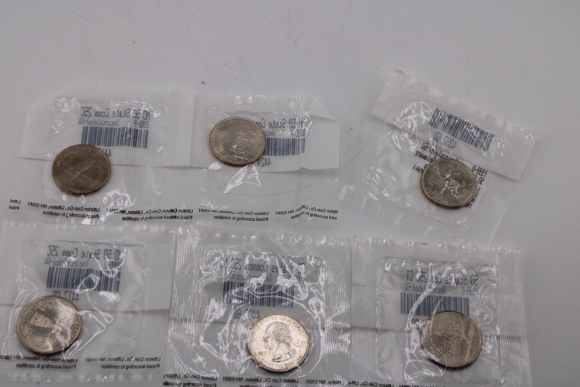 Six Uncirculated Sealed Quarters