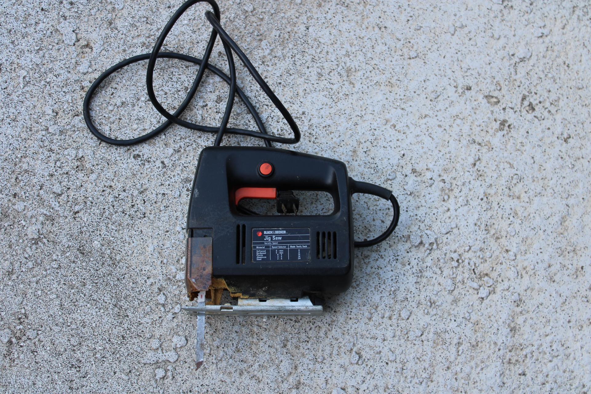 Black and Decker Variable Speed Jig Saw.