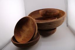 Wood Salad and Serving Bowls