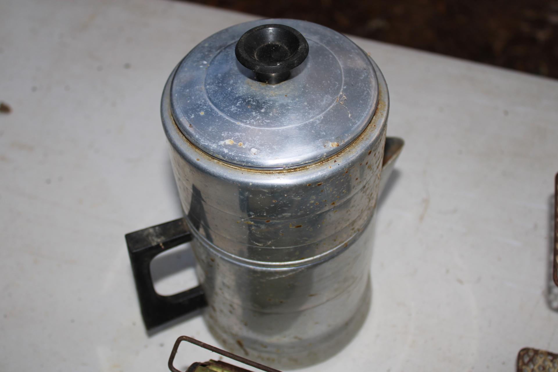 Tin Type Writer, rack and stainless boiler