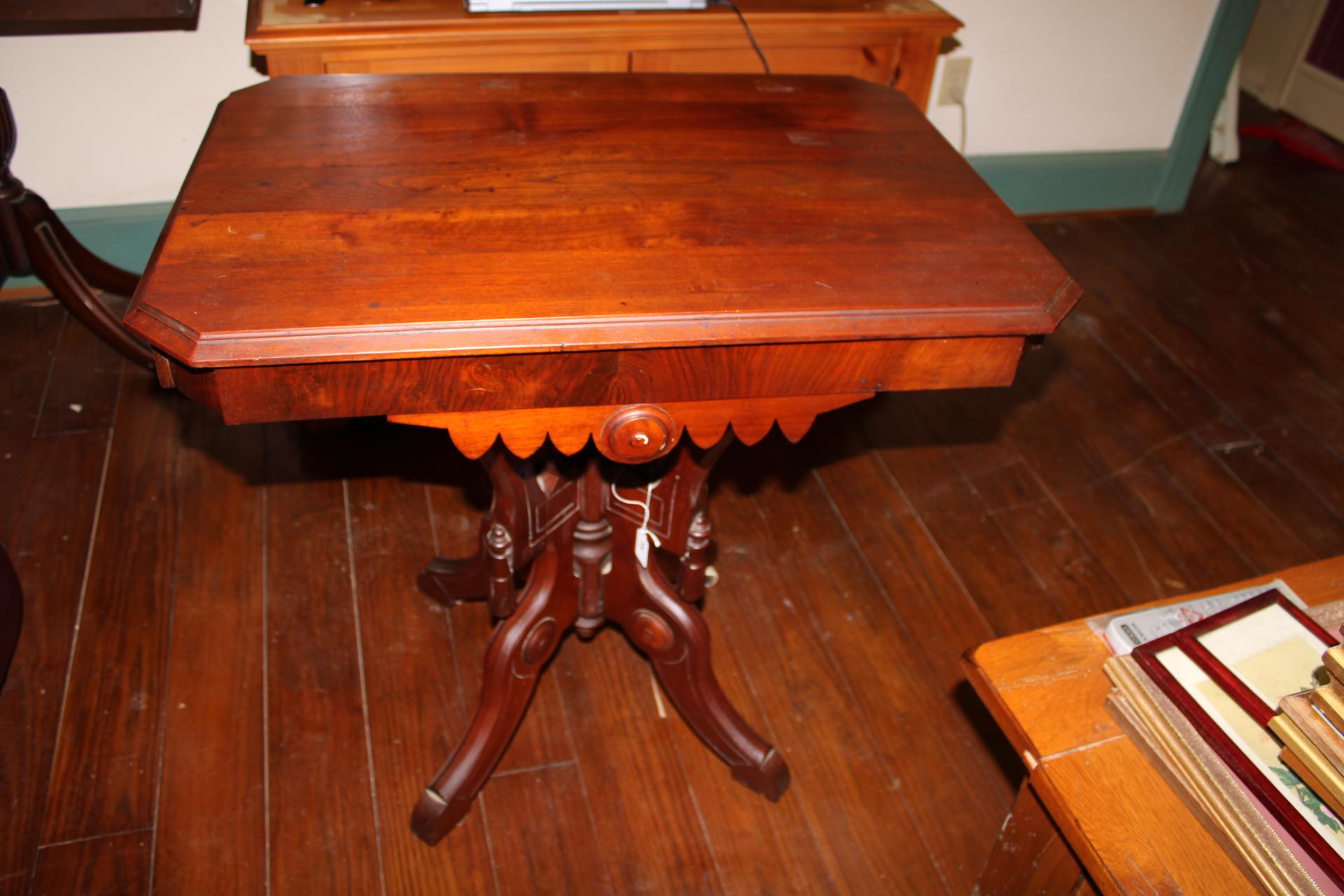 Framke & Sievers Victorian Era Carved Mahogany Table