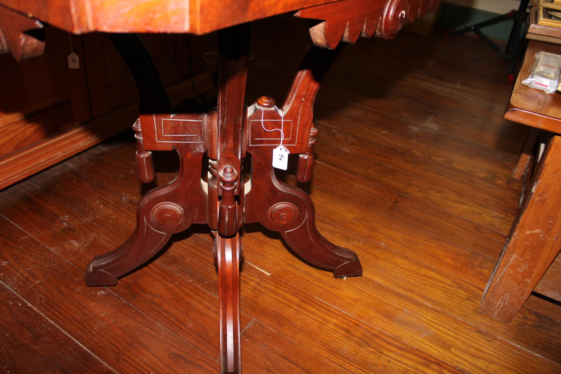 Framke & Sievers Victorian Era Carved Mahogany Table