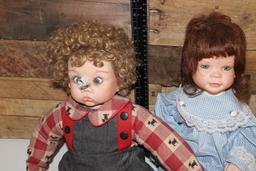 Lot of four Large Porcelain Dolls