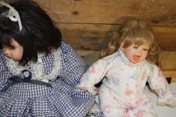 Lot of four Large Porcelain Dolls