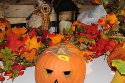 Tote Full of Halloween Fall Decorations