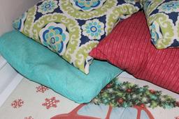 Outdoor pillows and mats