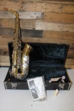 Yamaha Saxophone and case.