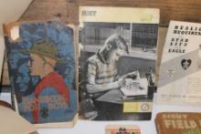 Vintage Carrying Case of 1950's Boy Scouts of America Lot (very cool)