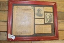 Framed Historical Artifacts