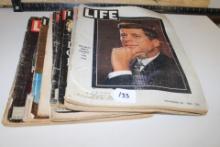 Lot of Vintage Look and Life Magazines, 1 sleeved newspaper article April 14th 1845