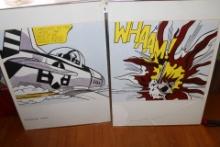 2 Panel Tate Publishing Framed Roy Lichtenstein "Whaam"