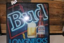 Bud Longnecks Lighted Wall Sign