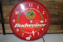 Wall Budweiser Lighted Clock