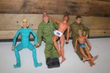 Vintage Dolls including GI Joe, Jane West, 1974 Mego Hutch, Big Jim Mattel