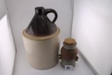 Vintage Stoneware Crock and Bonil Corked Pottery