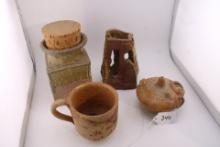 5 Pieces Handmade Pottery
