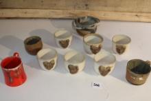 Assorted Pottery Cups and dishes