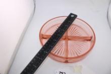 Pink Depression Glass Candy Tray