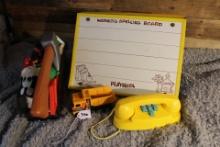 Vintage Playskool Magnetic Board and Other Misc toys