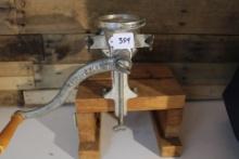 Vintage OB Meat Grinder on Mount
