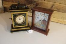 2 Battery Operated Mantle Clocks