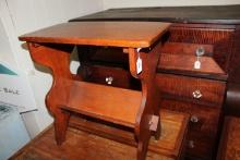 Wood book rack shelf