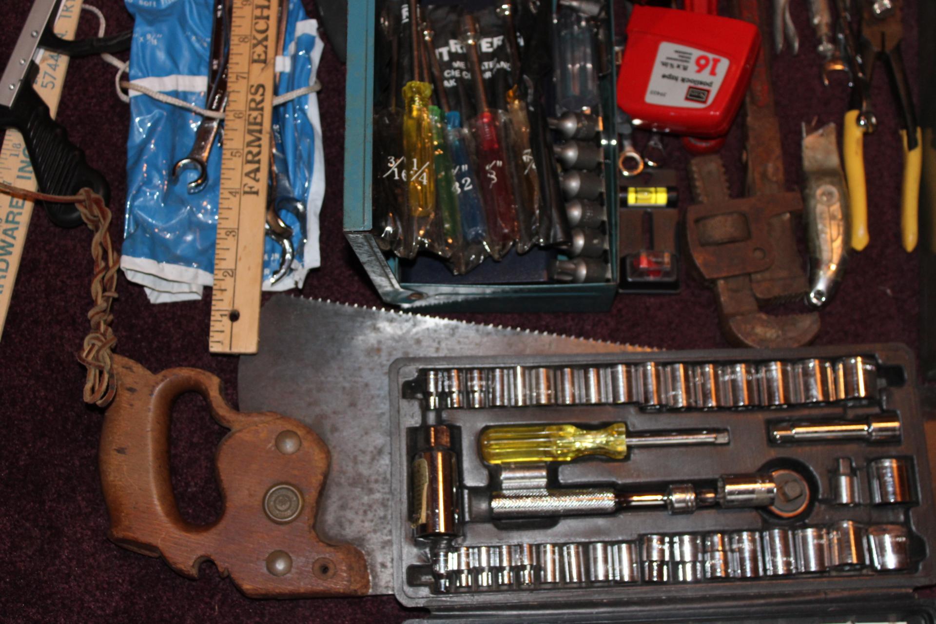 Large tool lot.