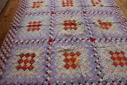 Antique Multi Colored Patchwork Quilt