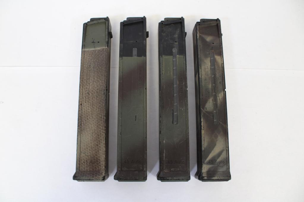 Lot of (4) Heckler & Koch UMP45 Magazines .45 Auto