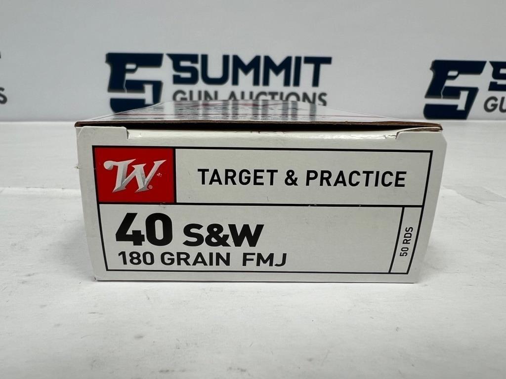 Winchester .40 S&W 180gr FMJ Ammo 1000rds