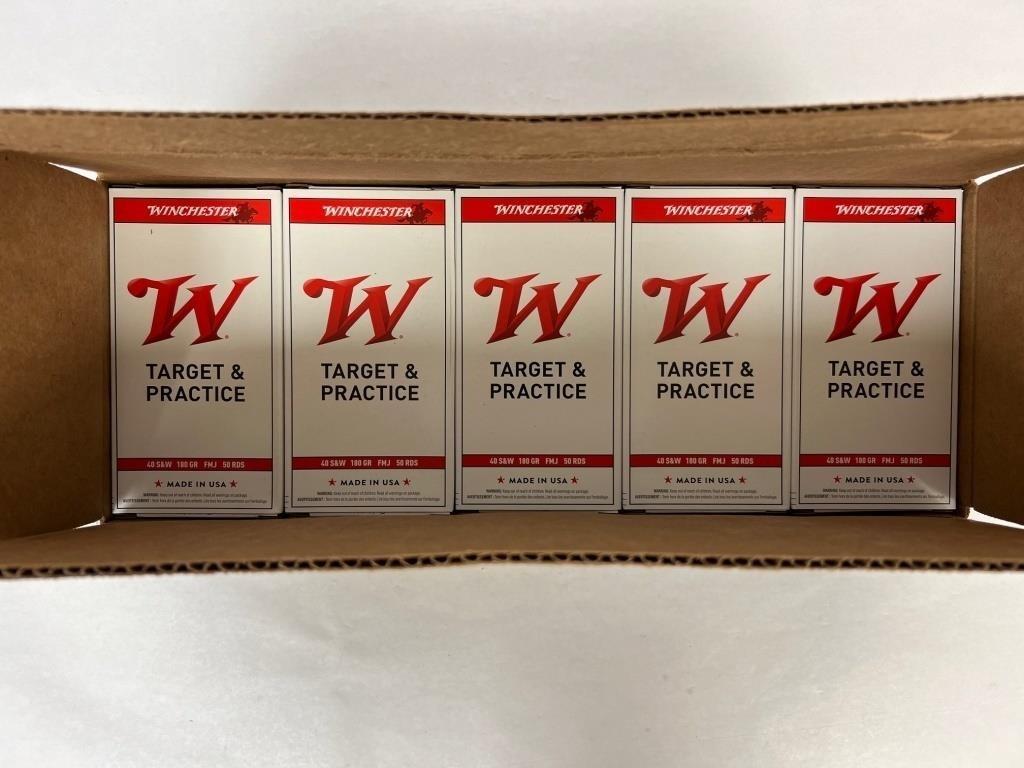 Winchester .40 S&W 180gr FMJ Ammo 1000rds