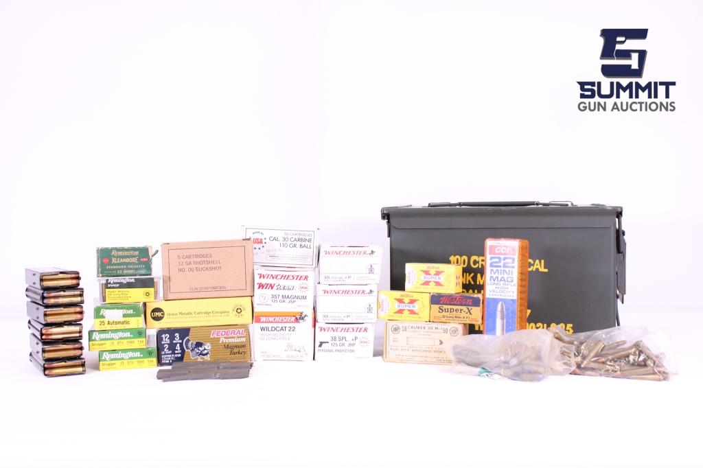 Military Ammo Can of Misc Ammo - Apporx 500 rds
