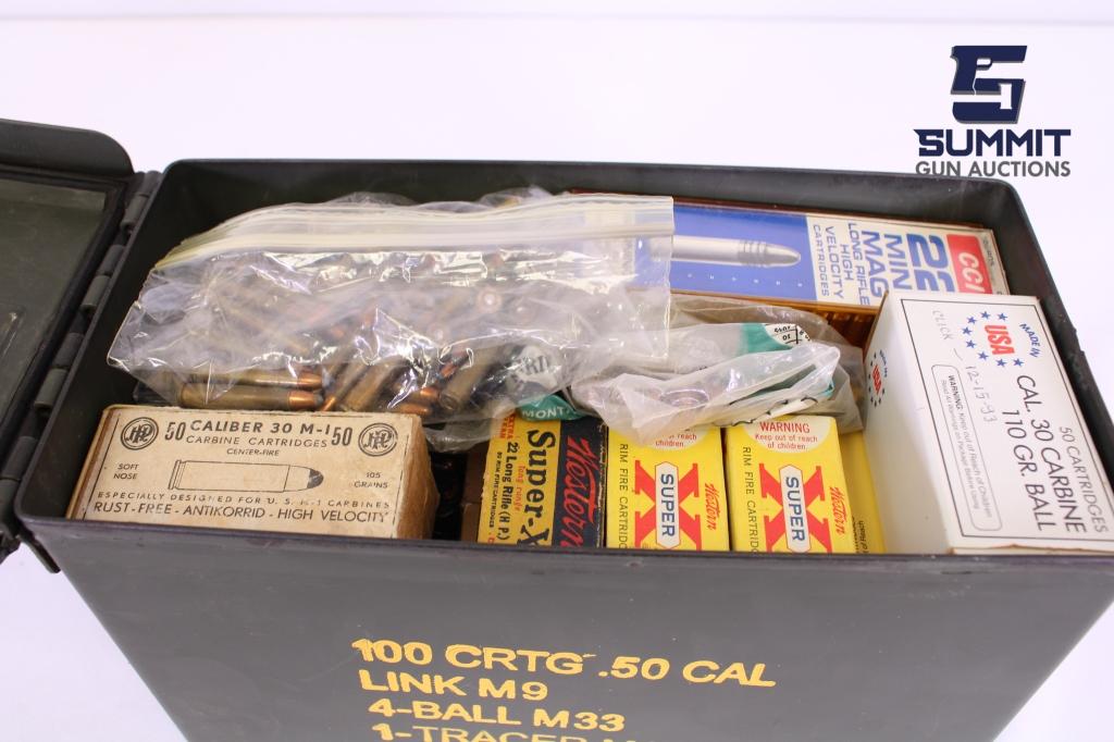 Military Ammo Can of Misc Ammo - Apporx 500 rds