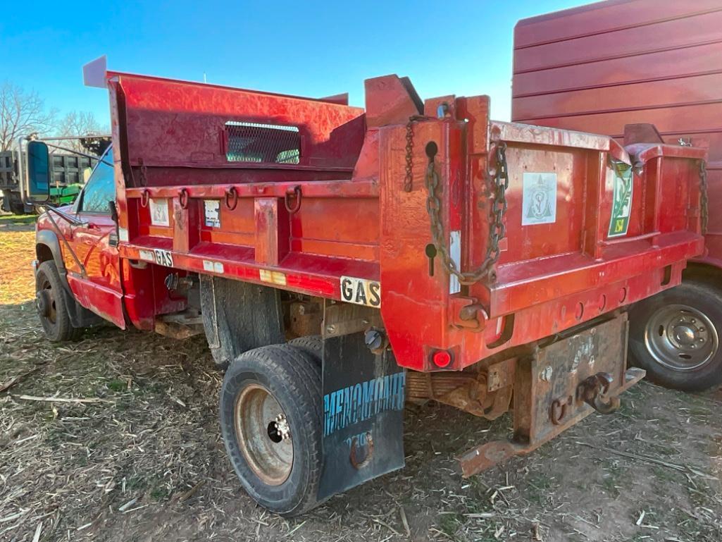 1999 CHEVY K3500 MASON DUMP TRUCK