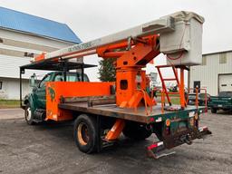 2011 FORD F750 REAR MOUNT BUCKET TRUCK. HIGH RANGER XT60 65 FOOT WORKING HEIGHT BOOM