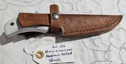 Handmade Knife and Sheath. Made by Retired Military Man. Each piece is unique and one of a kind.