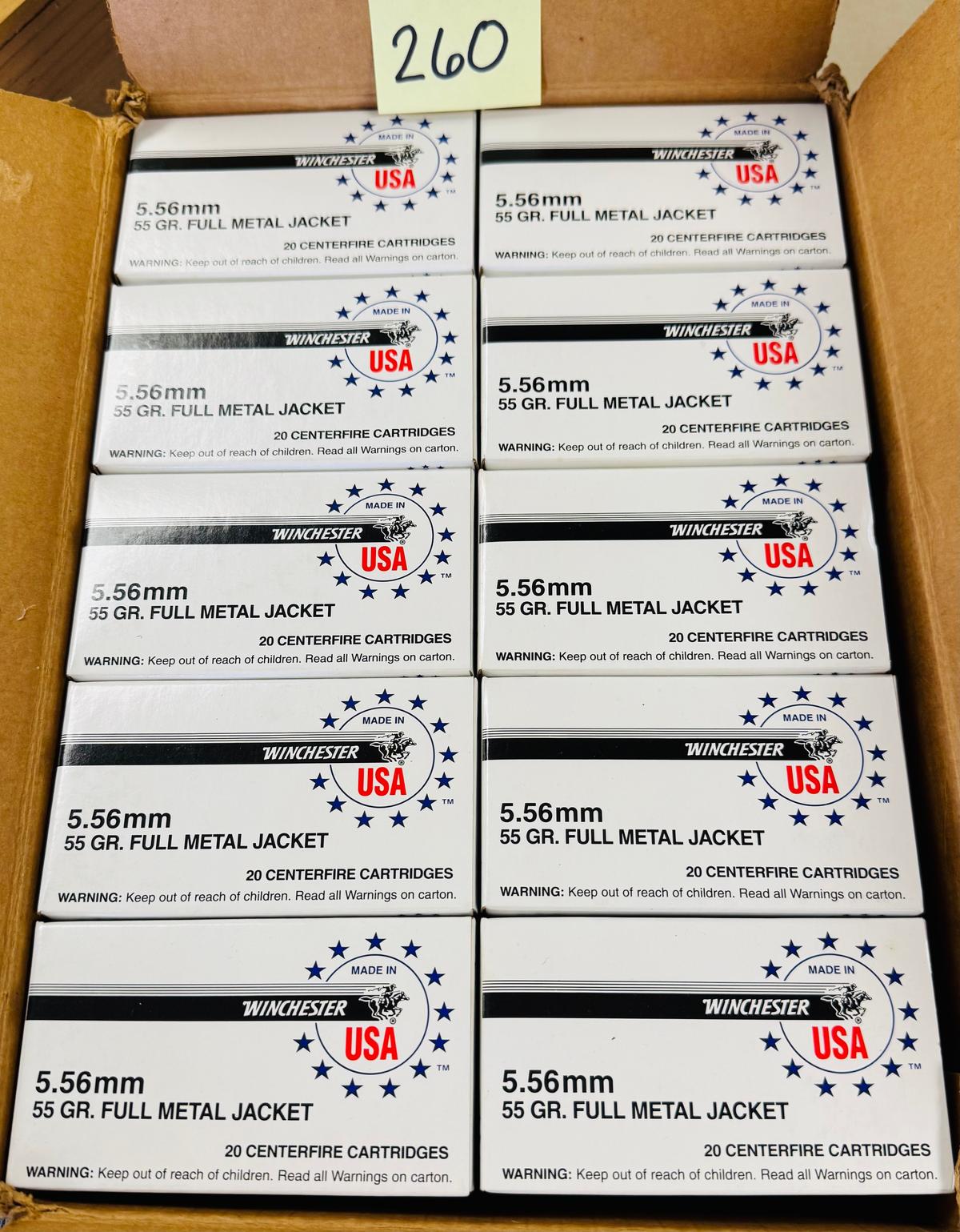 Case of Ammo 5.56 = 50 boxes