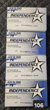 Independence AR5.56 4 boxes of 20 cartridges