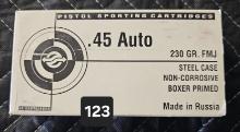 Pistol Sporting Cartridges .45 Auto 230 grain FMJ 50 per box