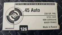 Pistol Sporting Cartridges .45 Auto 230 grain FMJ 50 per box