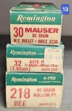 Vintage Remington 30, 32, 218 (Advertising) 3 Boxes