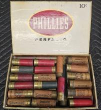 Vintage Cigar Box full of Paper Shotgun Shells