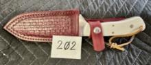 Exquisite Handcrafted Knife With Artisan Sheath Made By Retired Vietnam Veteran